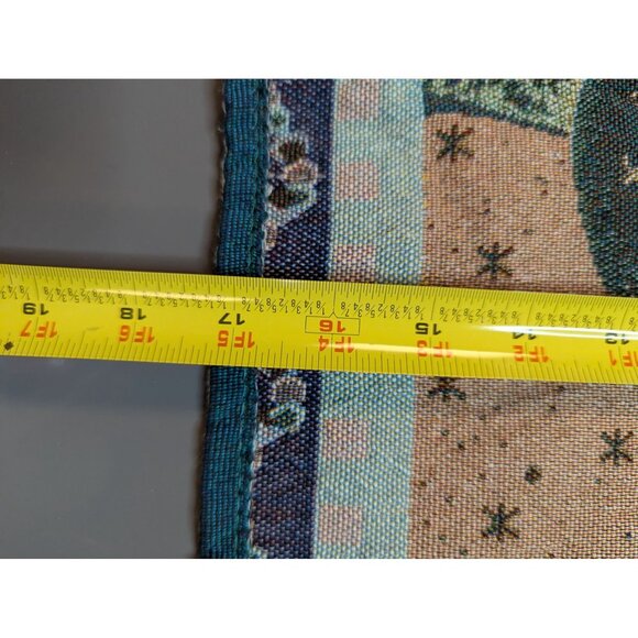 Set Of 4 Vintage Snowman Christmas Placemats Woven Tapestry Holiday Decor 12"x18 - Picture 8 of 8